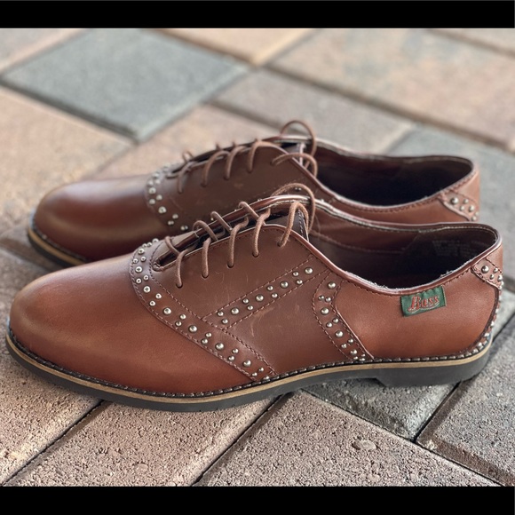 Gh Bass Cognac Oxford Lace Up Brown 